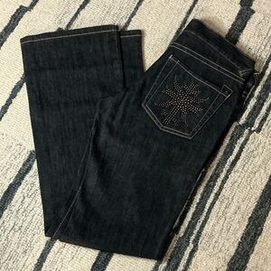 Paula Thomas for Thomas Wilde Black Denim Jeans with Studded Pocket